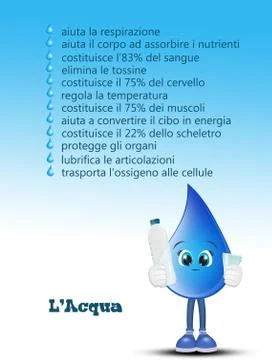 Benefits of water Stock Illustration