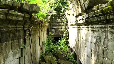 Beng Mealea temple, one of the most famous temples at Angkor Wat Stock Footage 164516836