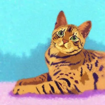 Bengal Cat Illustration Stock Illustration