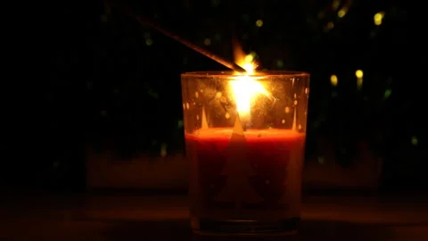 Bengal fire and candle 库存影片 87213758