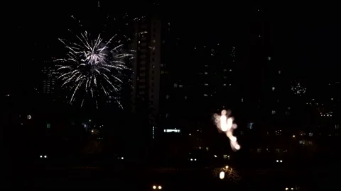 Bengal fire burns close-up. there is noise on the video Vidéo 147371631