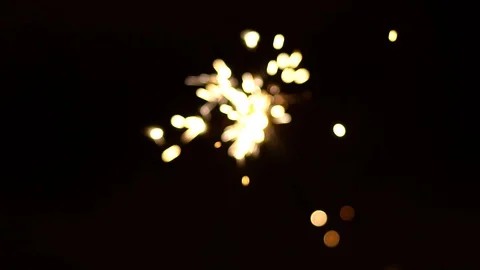 Bengal fire on a dark background close-up. Stock Footage 101016550