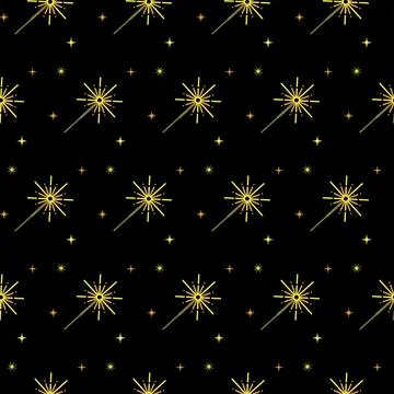 Bengal fire, seamless pattern, vector. Stock Illustration
