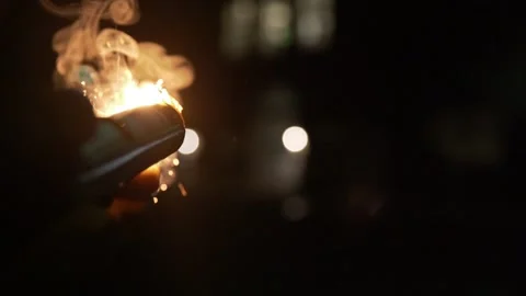 Bengal Fire Slowmotion Stock Footage 148329002
