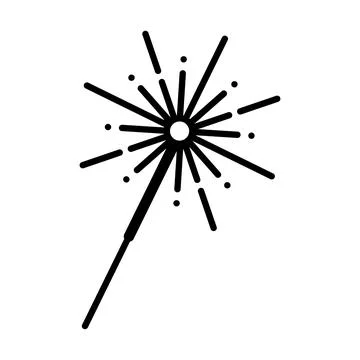 Bengal fire, vector icon. Stockillustratie