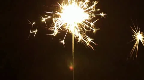 Bengal light burning with bright sparkles Video stock 12223695