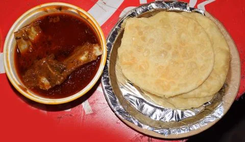Bengali Luchi with Mutton Curry Foto stock