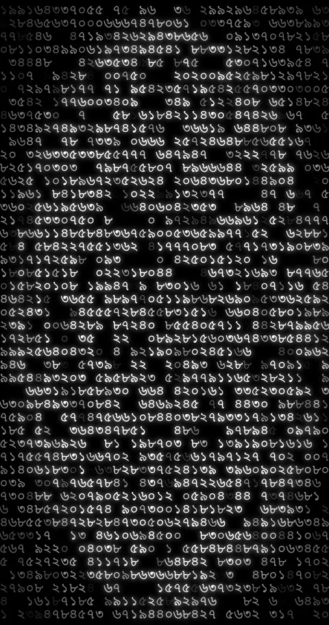 Bengalis numbers running in a screen. 4K Vertical Video stock 313033529