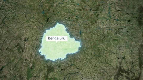 Bengaluru India Silicon Valley Map Animation Highlighting Tech Hub Growth  Stock Footage 327064495