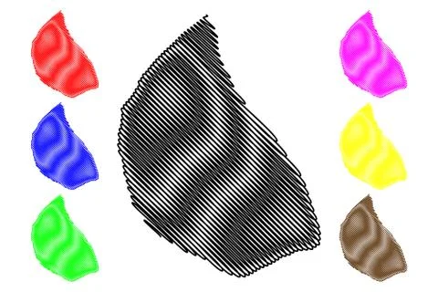 Benghazi District (Districts of Libya, State of Libya, Cyrenaica) map vector  Illustrazione stock