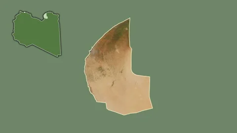 Benghazi, Libya, extruded and isolated. Satellite Stock Footage 241243274