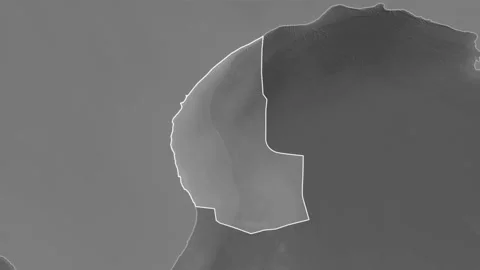 Benghazi, Libya, extruded. Grayscale Stock Footage 241243169