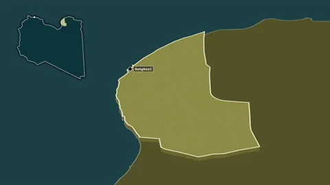 Benghazi, Libya, extruded. Pattern Stock Footage 163573320
