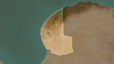 Benghazi, Libya, extruded. Satellite Stock Footage 241243245