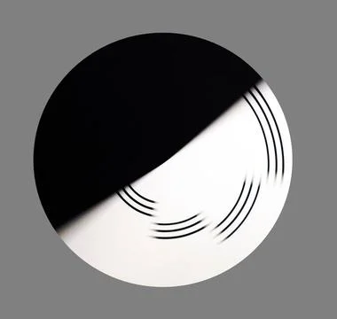  Benham s Disk (Benham s Top) a top painted with the pattern shown. When t... 스톡 사진
