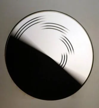  Benham s Disk (Benham s Top) a top painted with the pattern shown. When t... 스톡 사진