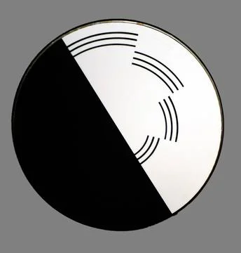  Benham s Disk (Benham s Top) a top painted with the pattern shown. When t... 스톡 사진