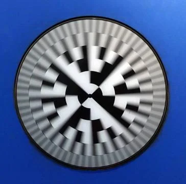  Benham s Disk (Benham s Top) a top painted with the pattern shown. When t... 스톡 사진
