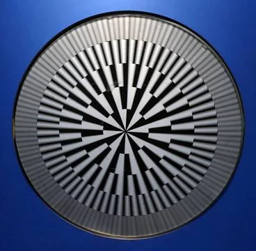  Benham s Disk (Benham s Top) a top painted with the pattern shown. When t... 스톡 사진