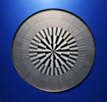  Benham s Disk (Benham s Top) a top painted with the pattern shown. When t... 스톡 사진