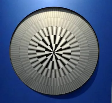  Benham s Disk (Benham s Top) a top painted with the pattern shown. When t... 스톡 사진