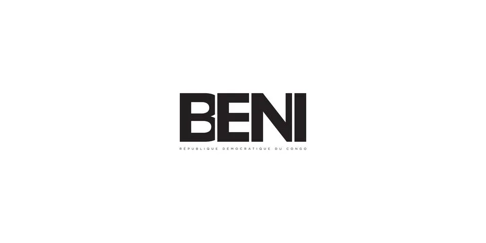Beni in the Congo emblem. The design features a geometric style, vector ill.. Stock Illustration