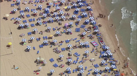 Benidorm Beach Stock Footage 65383761