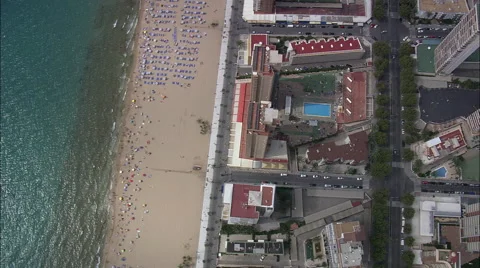 Benidorm Beach Stock Footage 65383769