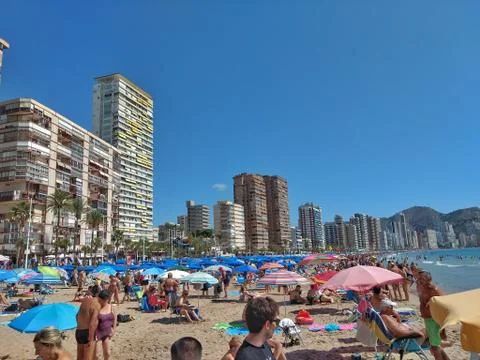 Benidorm Beach Side Stock Photos