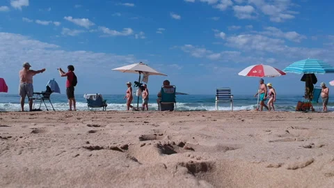 Benidorm Beach views during summer Stock Footage 130644164