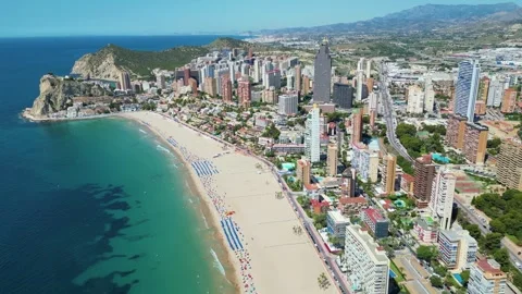 Benidorm, the city in Spain Stock Footage 269009359