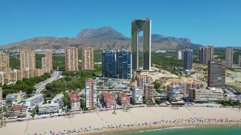 Benidorm, city in Spain Stock Footage 269009423