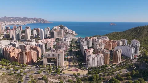 Benidorm by drone Stock Footage 281269248