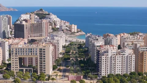 Benidorm by drone Stock Footage 281269249