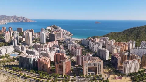 Benidorm by drone Stock Footage 281269252