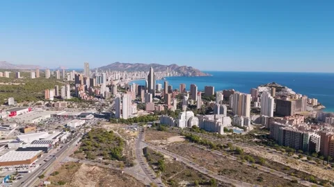 Benidorm by drone Stock Footage 281269254
