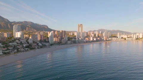 Benidorm by drone Stock Footage 281269295