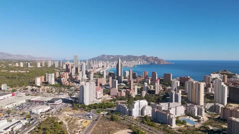 Benidorm by drone Stock Footage 281269309
