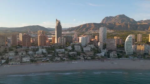 Benidorm by drone Stock Footage 281269335