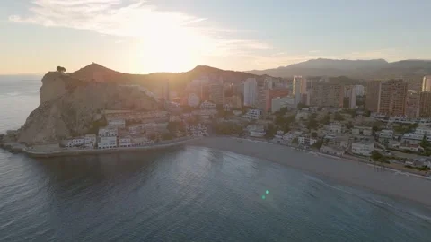 Benidorm by drone Stock Footage 281269341