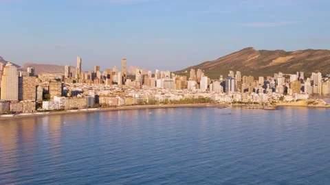 Benidorm by drone Stock Footage 281269374