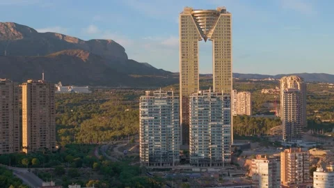 Benidorm by drone Stock Footage 281269382