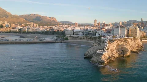 Benidorm by drone Stock Footage 281269408
