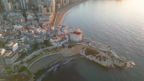 Benidorm by drone Stock Footage 281269434