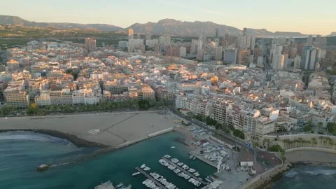 Benidorm by drone Stock Footage 281269462