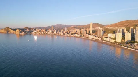 Benidorm by drone Stock Footage 281269470