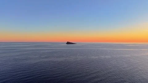 Benidorm Island, a located off the Mediterranean coast of Spaing Stockbeeldmateriaal 346322997