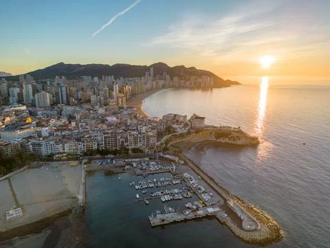 Benidorm Spain by drone Foto stock