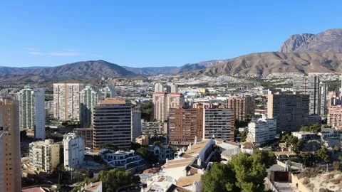 Benidorm, Spain - January 7 2024 "Beautiful weather in South Spain during t.. Stock Footage 262241653