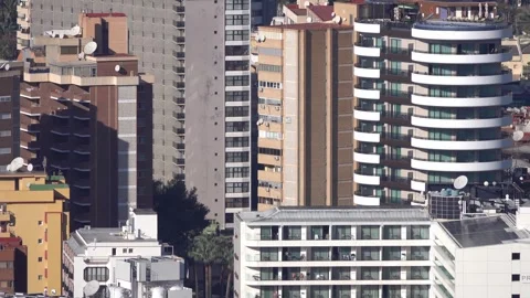 Benidorm, Spain. Rooftop views, February 6th 2023 Stock Footage 312012004